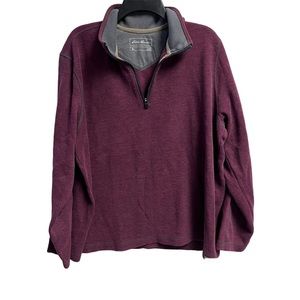 Men’s XL Eddie Bauer Quarter Zip Dusty Red